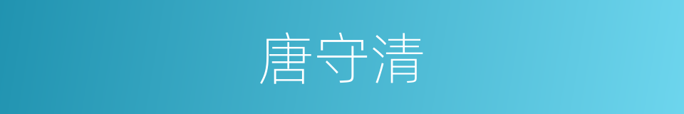 唐守清的同义词