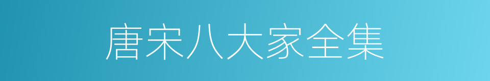 唐宋八大家全集的同义词