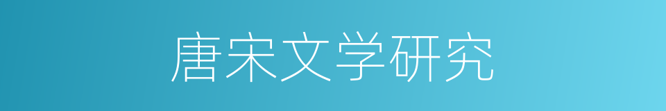 唐宋文学研究的同义词