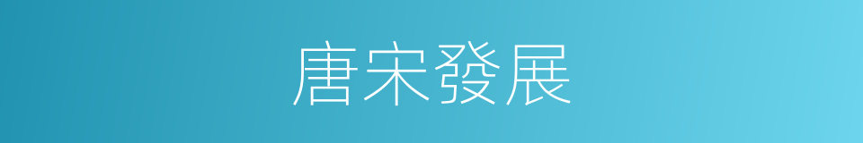 唐宋發展的同義詞