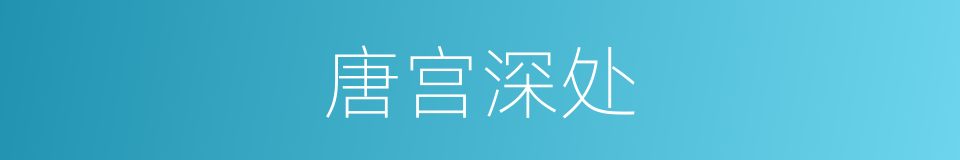 唐宫深处的同义词