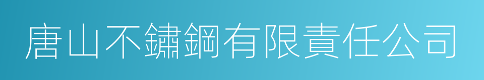唐山不鏽鋼有限責任公司的同義詞