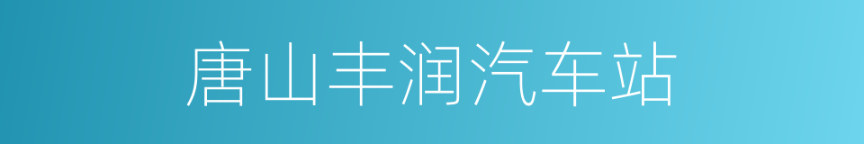 唐山丰润汽车站的同义词