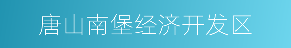 唐山南堡经济开发区的同义词