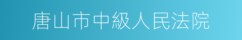 唐山市中級人民法院的同義詞