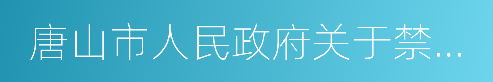 唐山市人民政府关于禁限放烟花爆竹的通告的同义词