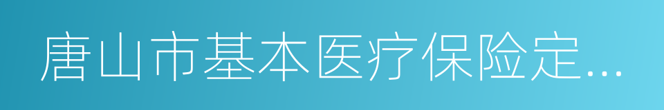 唐山市基本医疗保险定点零售药店服务协议的同义词