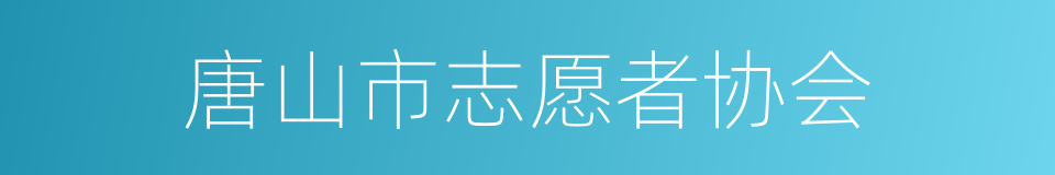唐山市志愿者协会的同义词