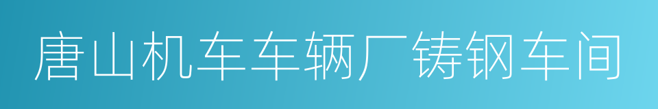 唐山机车车辆厂铸钢车间的同义词