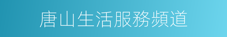 唐山生活服務頻道的同義詞