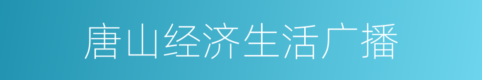唐山经济生活广播的同义词