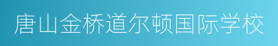 唐山金桥道尔顿国际学校的同义词