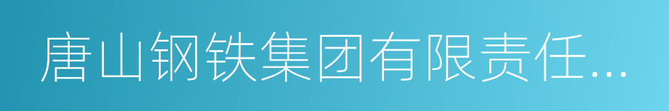 唐山钢铁集团有限责任公司的意思