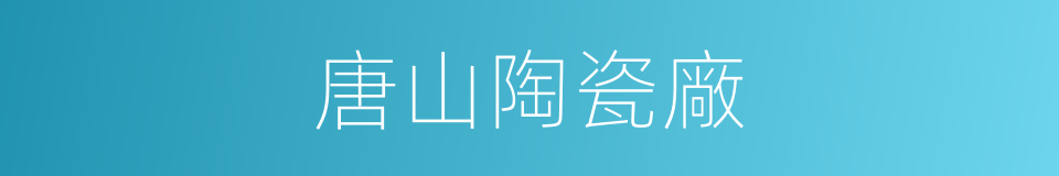 唐山陶瓷廠的同義詞