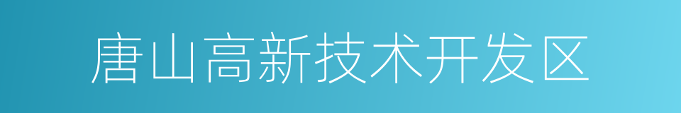 唐山高新技术开发区的同义词