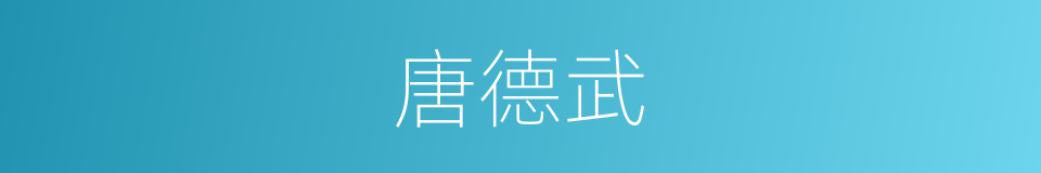 唐德武的同义词