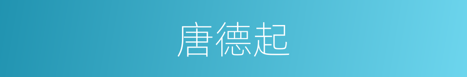 唐德起的同义词