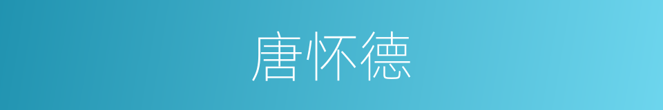 唐怀德的同义词
