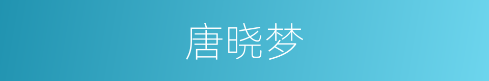 唐晓梦的同义词