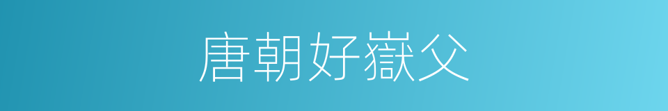 唐朝好嶽父的同義詞