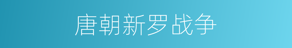 唐朝新罗战争的同义词