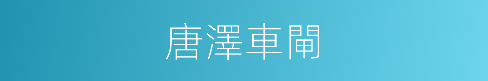 唐澤車閘的同義詞