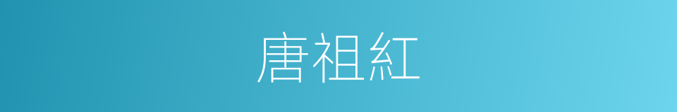 唐祖紅的同義詞