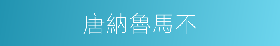 唐納魯馬不的同義詞