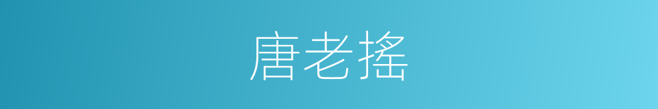 唐老搖的同義詞