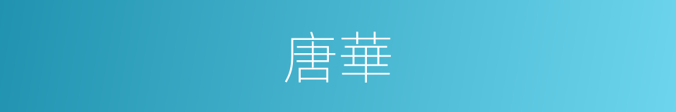 唐華的同義詞