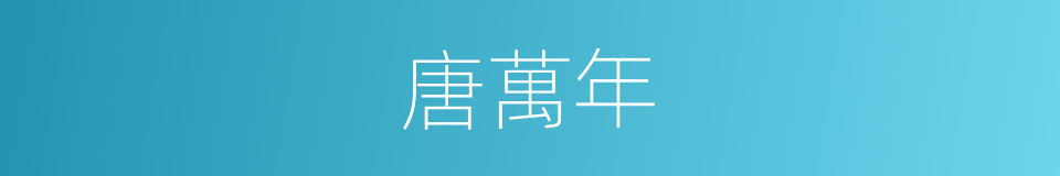 唐萬年的同義詞