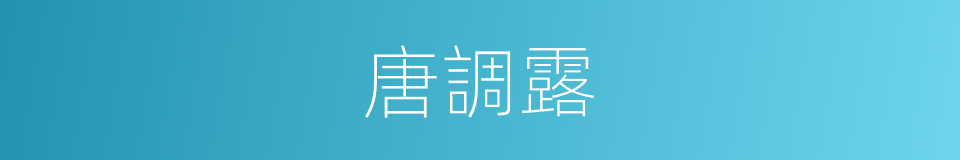 唐調露的同義詞