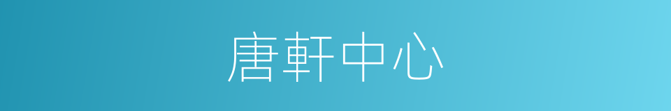唐軒中心的同義詞