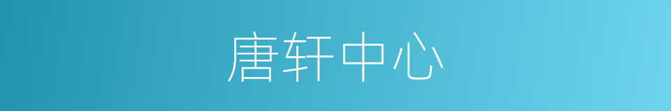 唐轩中心的同义词