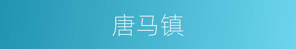 唐马镇的同义词