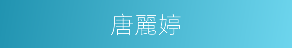 唐麗婷的同義詞