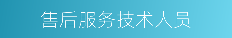 售后服务技术人员的同义词