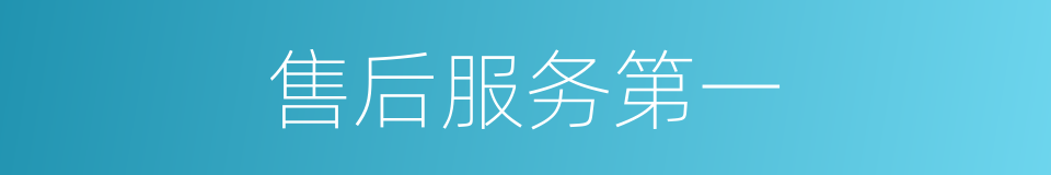 售后服务第一的同义词