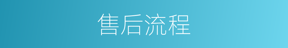 售后流程的同义词