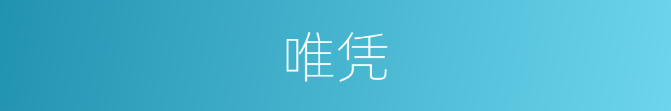 唯凭的同义词