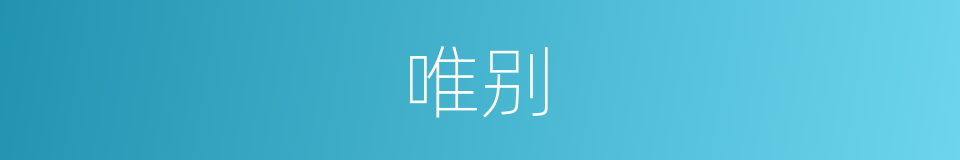 唯别的同义词