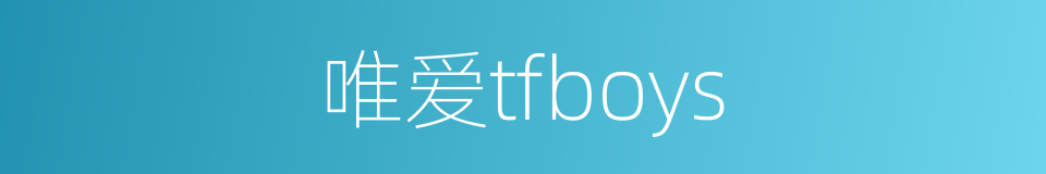 唯爱tfboys的同义词