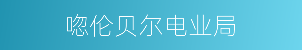 唿伦贝尔电业局的同義詞