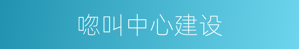 唿叫中心建设的同義詞