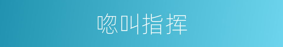 唿叫指挥的同義詞