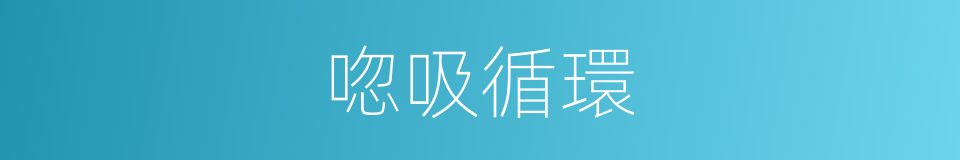 唿吸循環的同義詞