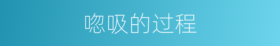 唿吸的过程的同義詞