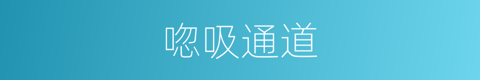 唿吸通道的同義詞