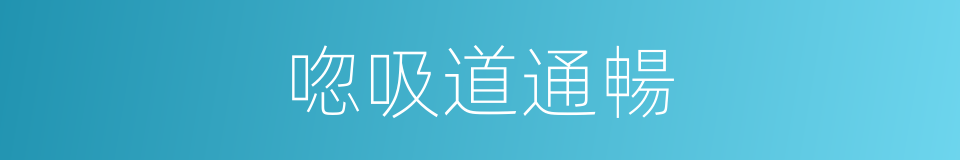 唿吸道通暢的同義詞