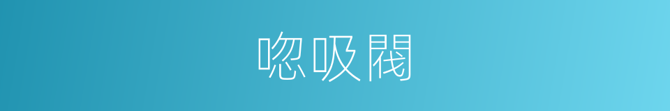唿吸閥的同義詞
